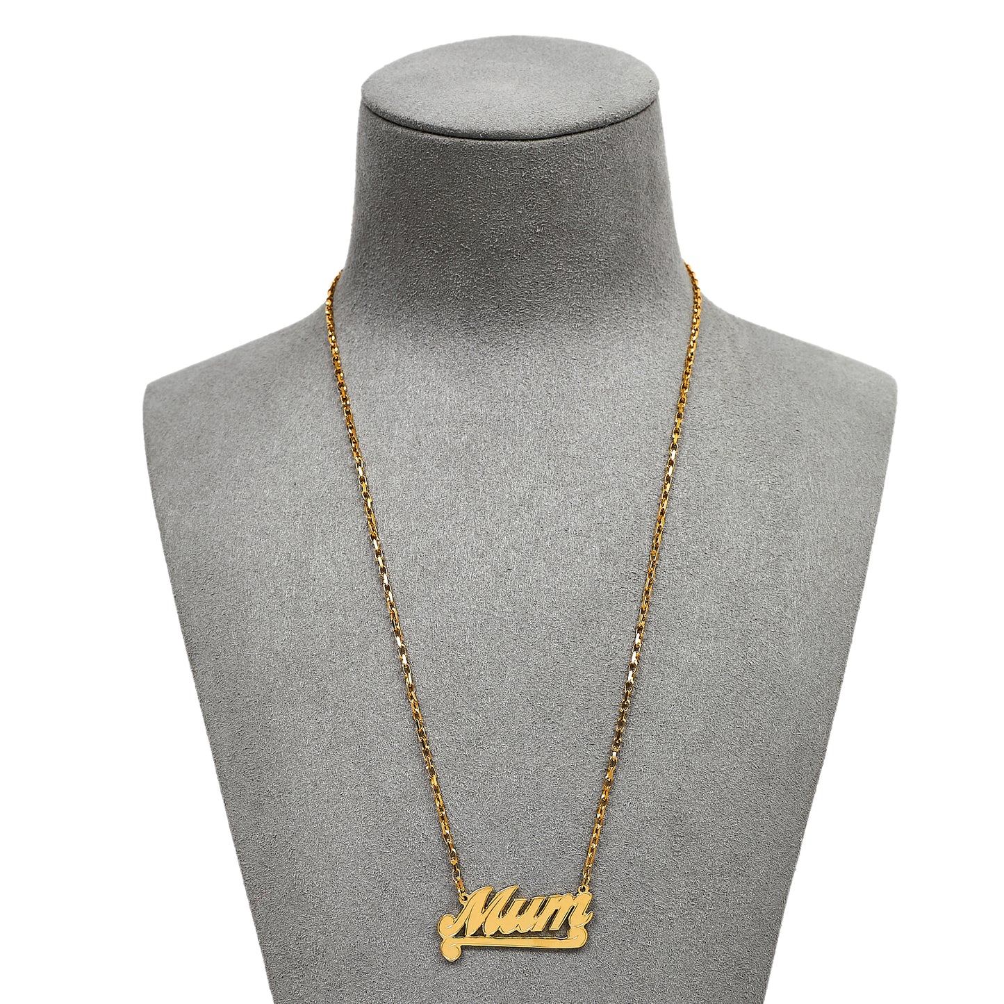 Pre-Owned 9ct Gold MUM Pendant Necklace 18 Inch