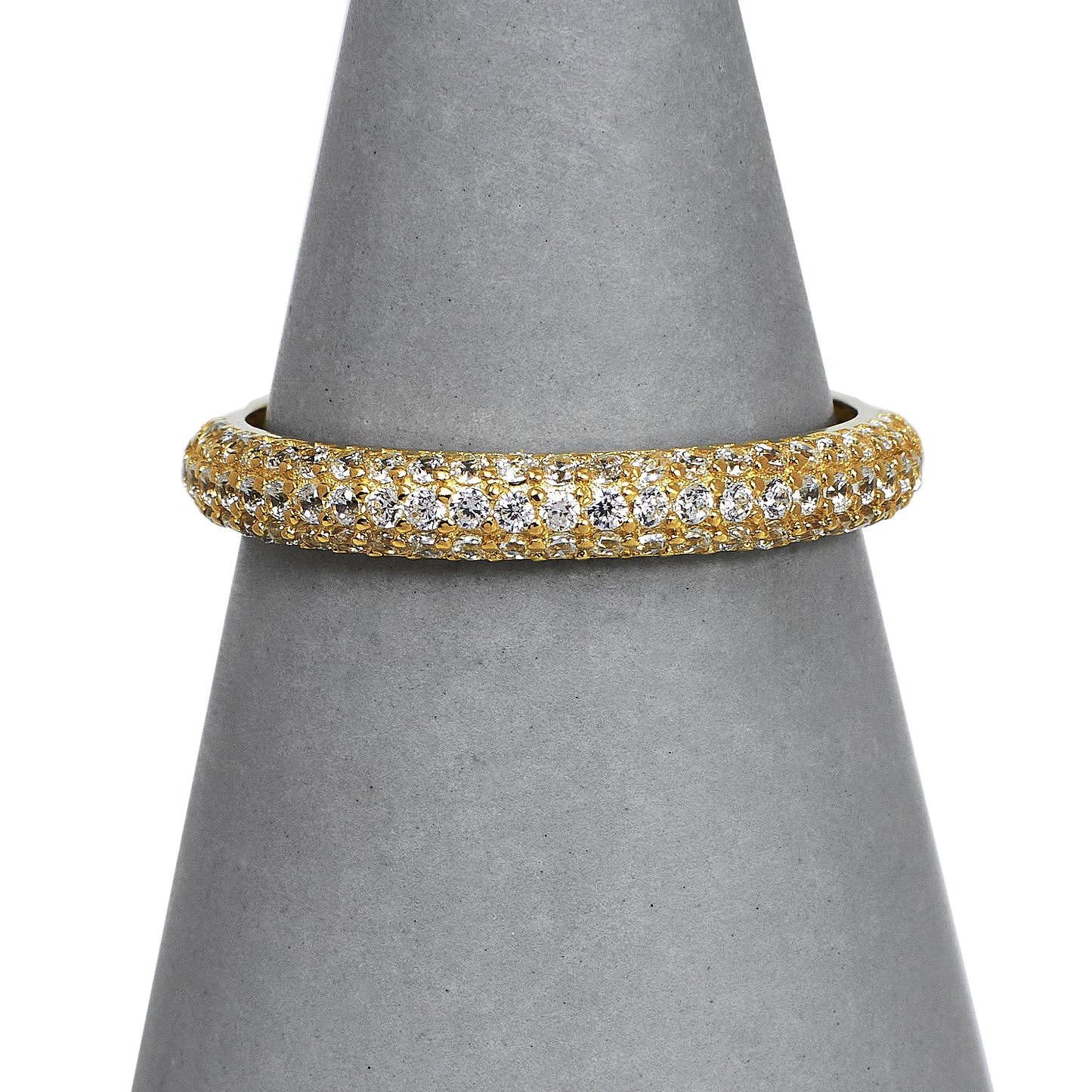 Pre-Owned 14ct Gold CZ Dress Ring Size N