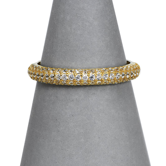 Pre-Owned 14ct Gold CZ Dress Ring Size N