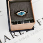Pre-Owned 9ct Gold Topaz & Diamond Cluster Ring Size R