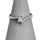 Pre-Owned 9ct White Gold & Diamond Twist Ring Size N