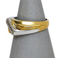 Pre-Owned 9ct Gold 2 Tone Mens Diamond Set Ring Size V