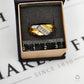 Pre-Owned 9ct Gold 2 Tone Mens Diamond Set Ring Size V