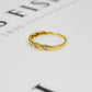 Pre-Owned 9ct Gold 6 Diamond Twist Ring Size N