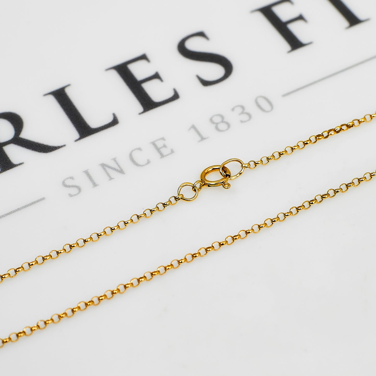 Pre-Owned 9ct Gold Belcher Chain Necklace 24 Inch