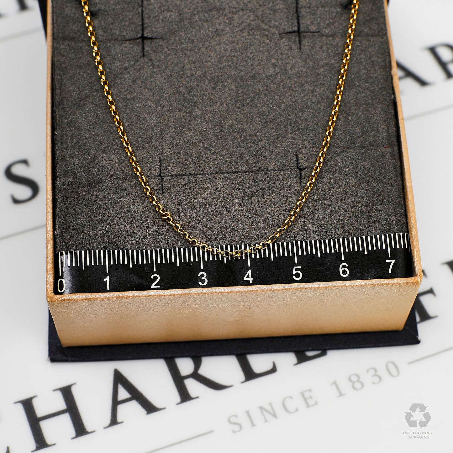 Pre-Owned 9ct Gold Belcher Chain Necklace 24 Inch