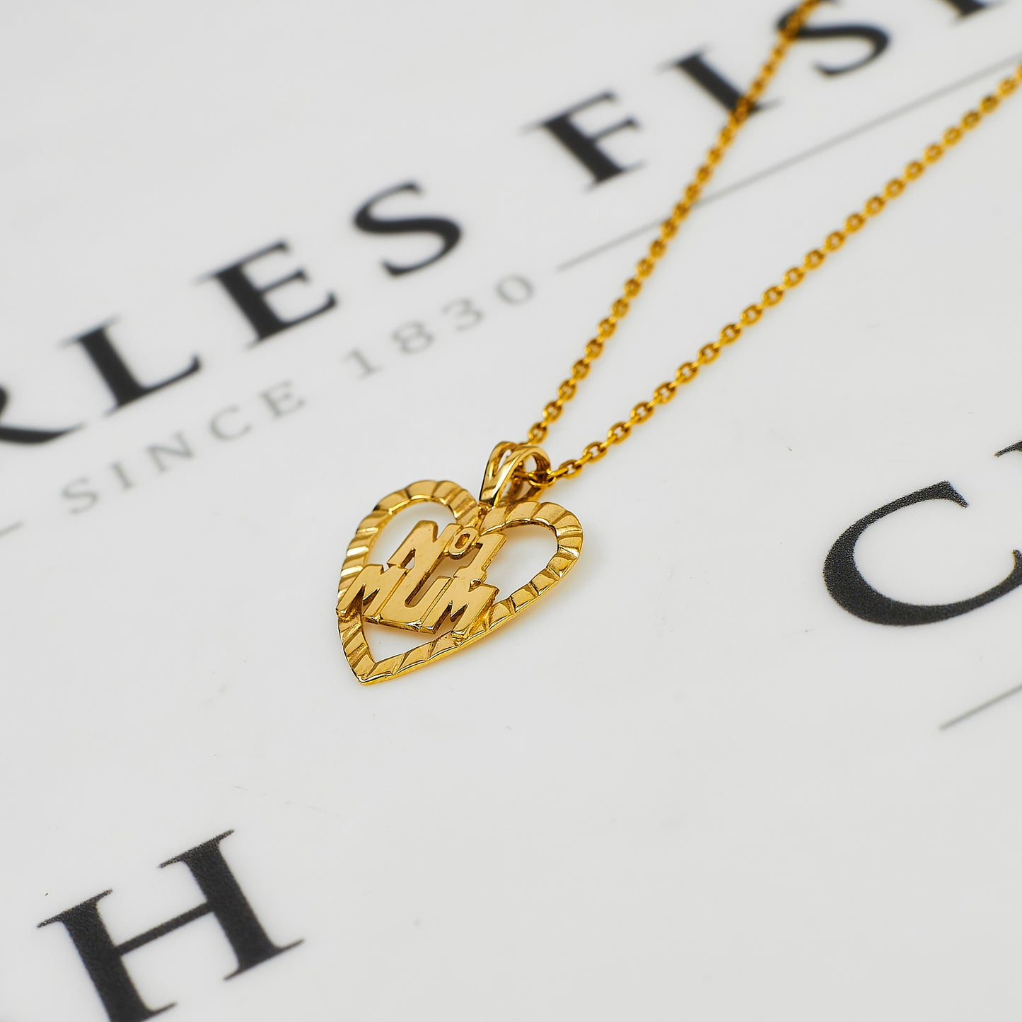 Pre-Owned 9ct Gold No 1 MUM Heart Pendant