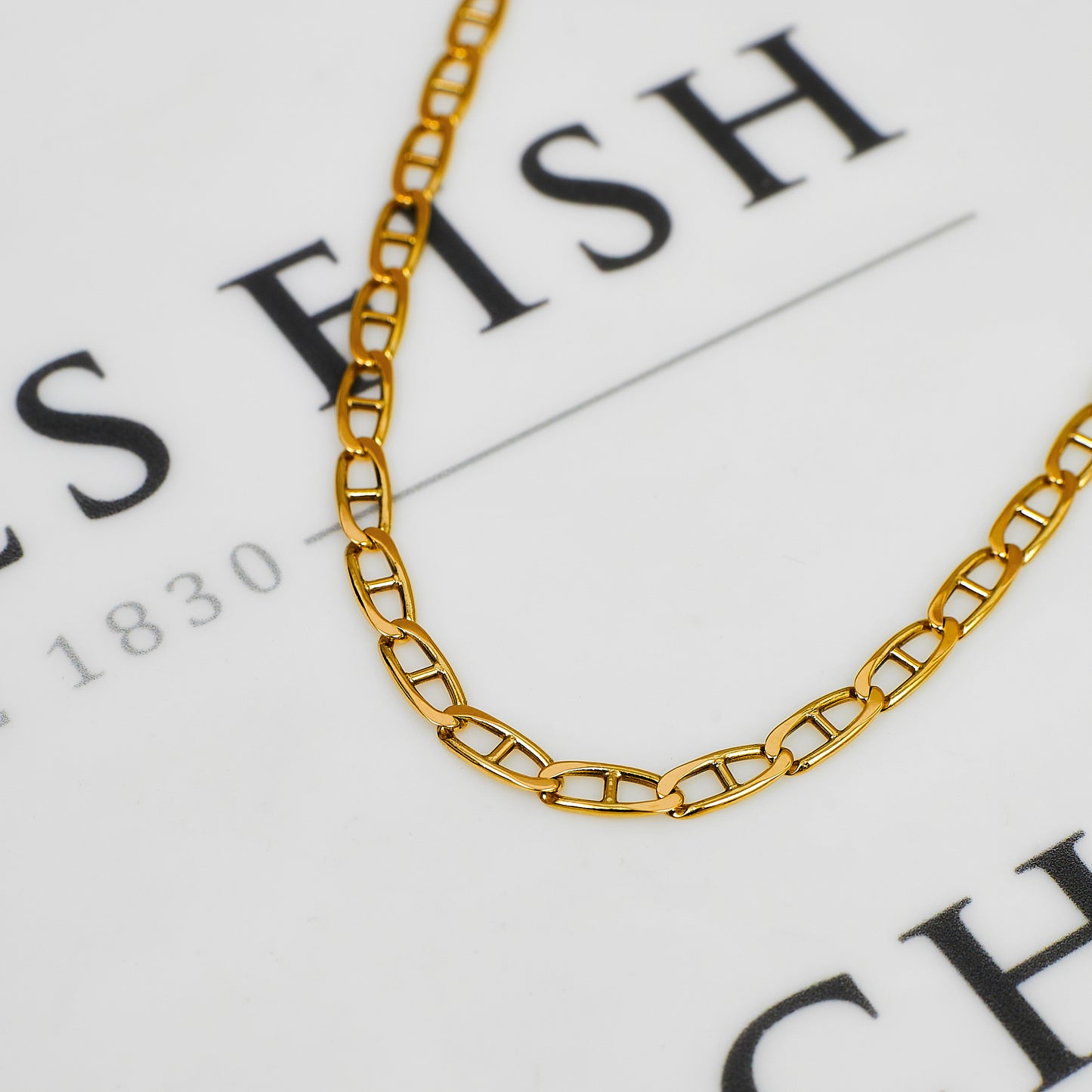 Pre-Owned 9ct Gold Anchor Link Necklace 20 Inch
