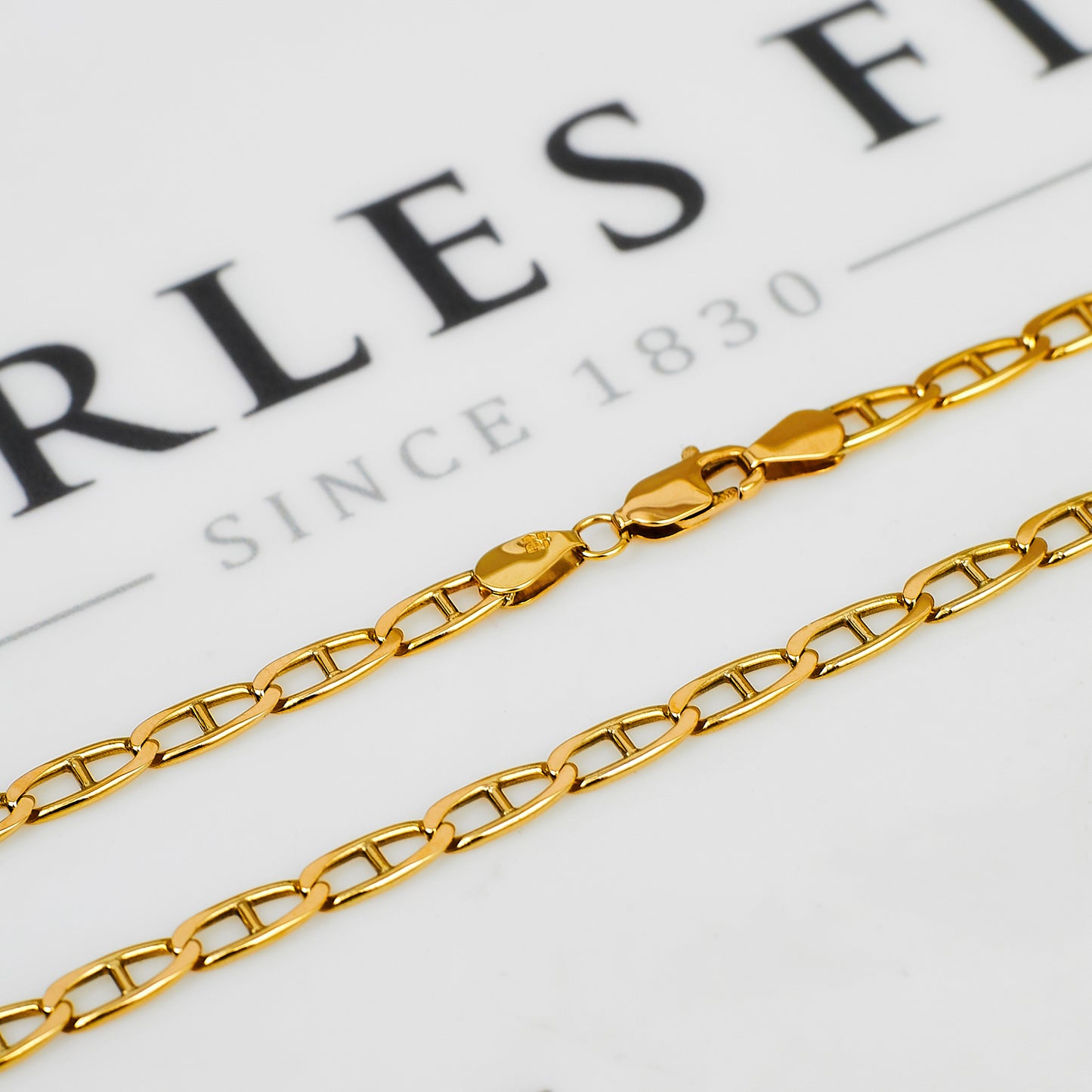 Pre-Owned 9ct Gold Anchor Link Necklace 20 Inch