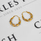 Pre-Owned 9ct Gold 2 Tone Twist Creole Hoop Earrings