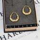 Pre-Owned 9ct Gold 2 Tone Twist Creole Hoop Earrings