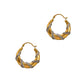 Pre-Owned 9ct Gold 2 Tone Twist Creole Hoop Earrings