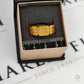 Pre-Owned 9ct Gold 2 Tone Mens Diamond Set Ring Size V