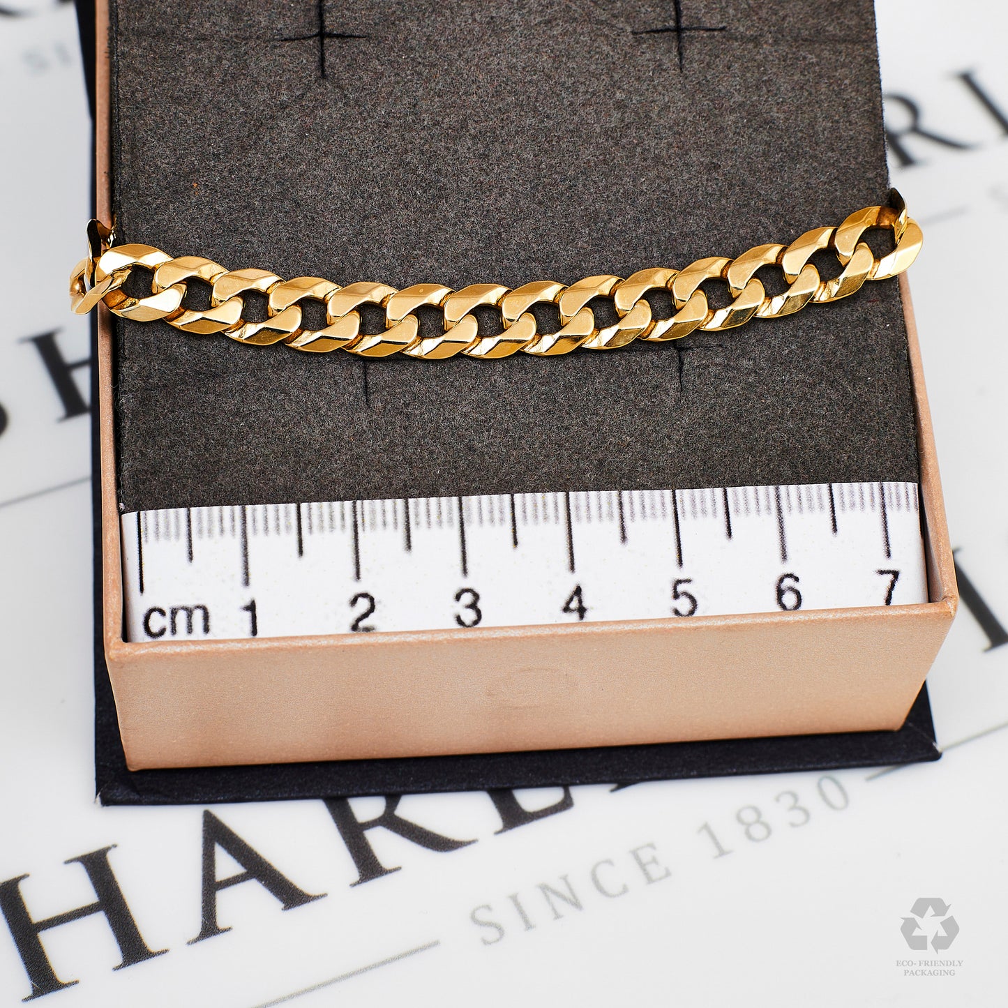 Pre-Owned 9ct Gold Curb Chain Bracelet 8 Inch