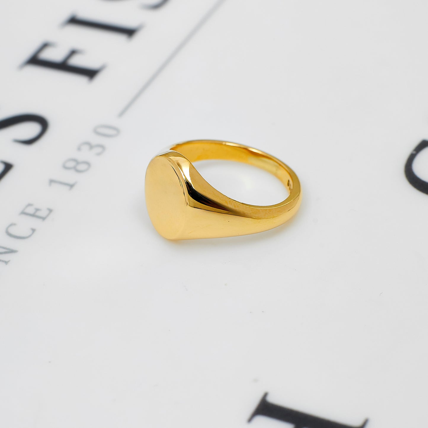 Pre-Owned 9ct Gold Oval Signet Ring Size N.5