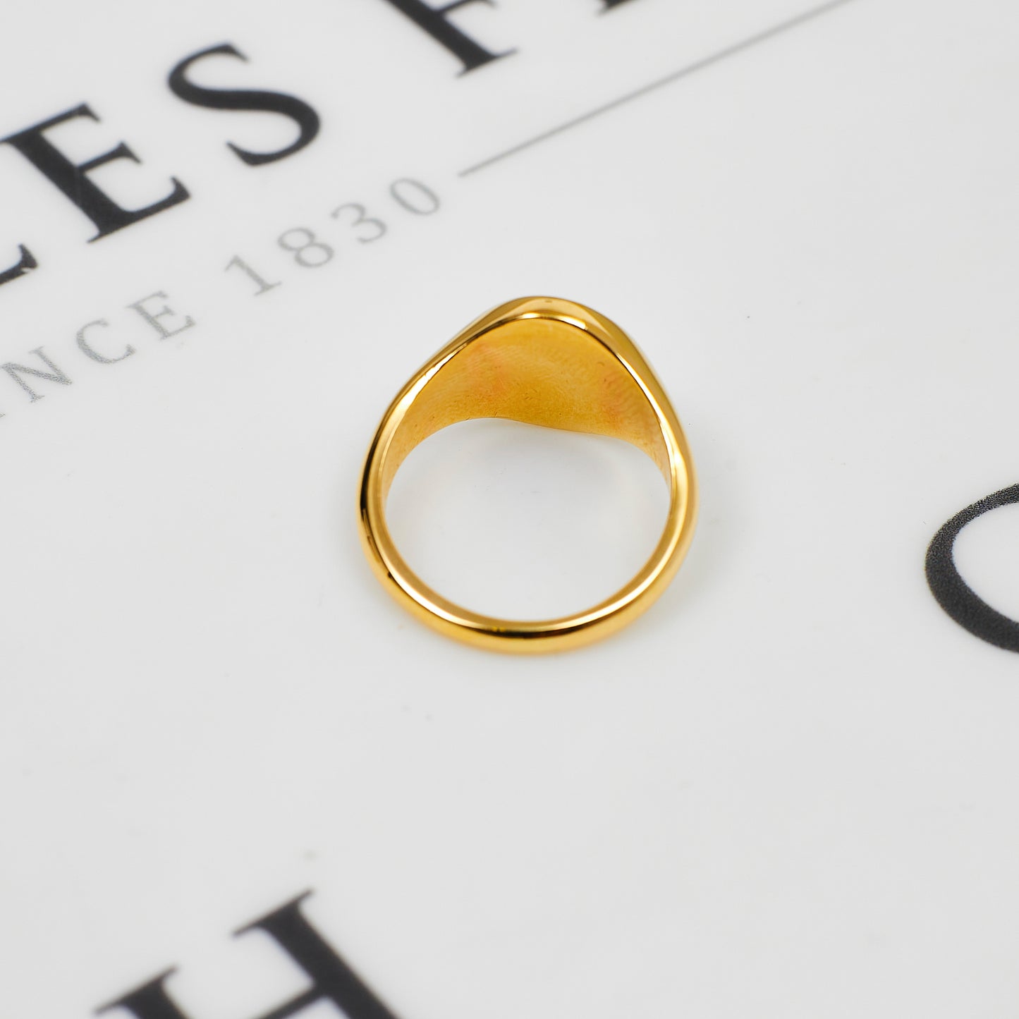 Pre-Owned 9ct Gold Oval Signet Ring Size N.5
