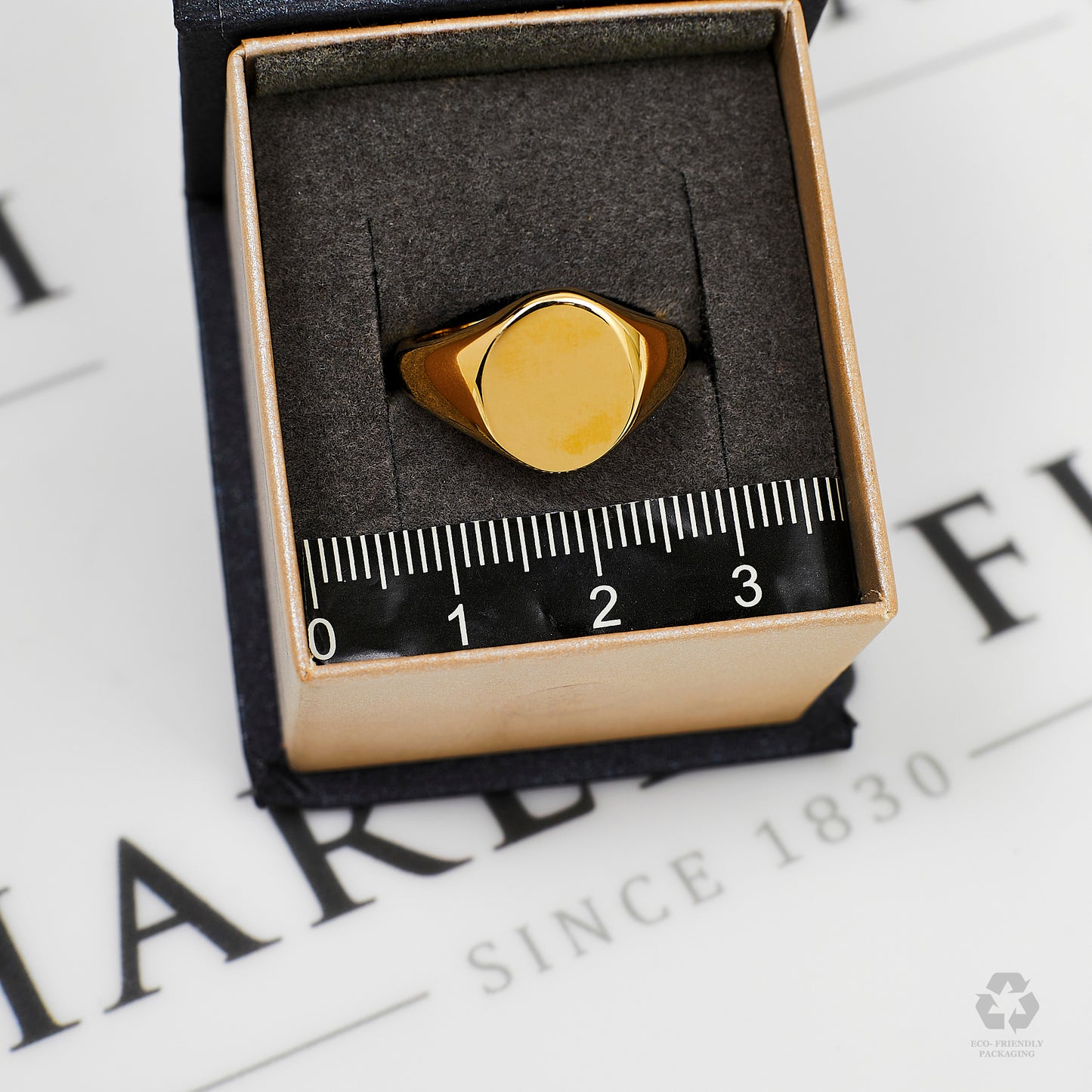 Pre-Owned 9ct Gold Oval Signet Ring Size N.5