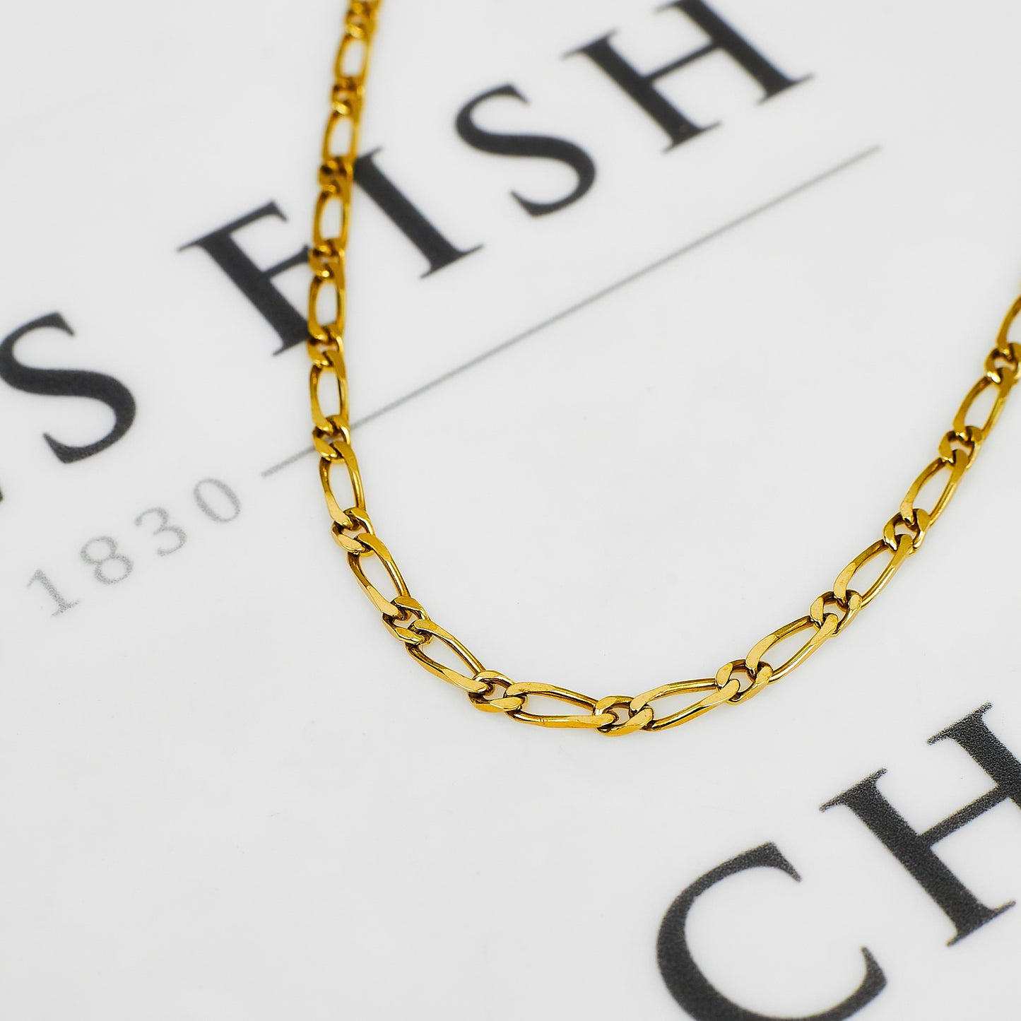 Pre-Owned 9ct Gold Figaro Chain Necklace 24 Inch