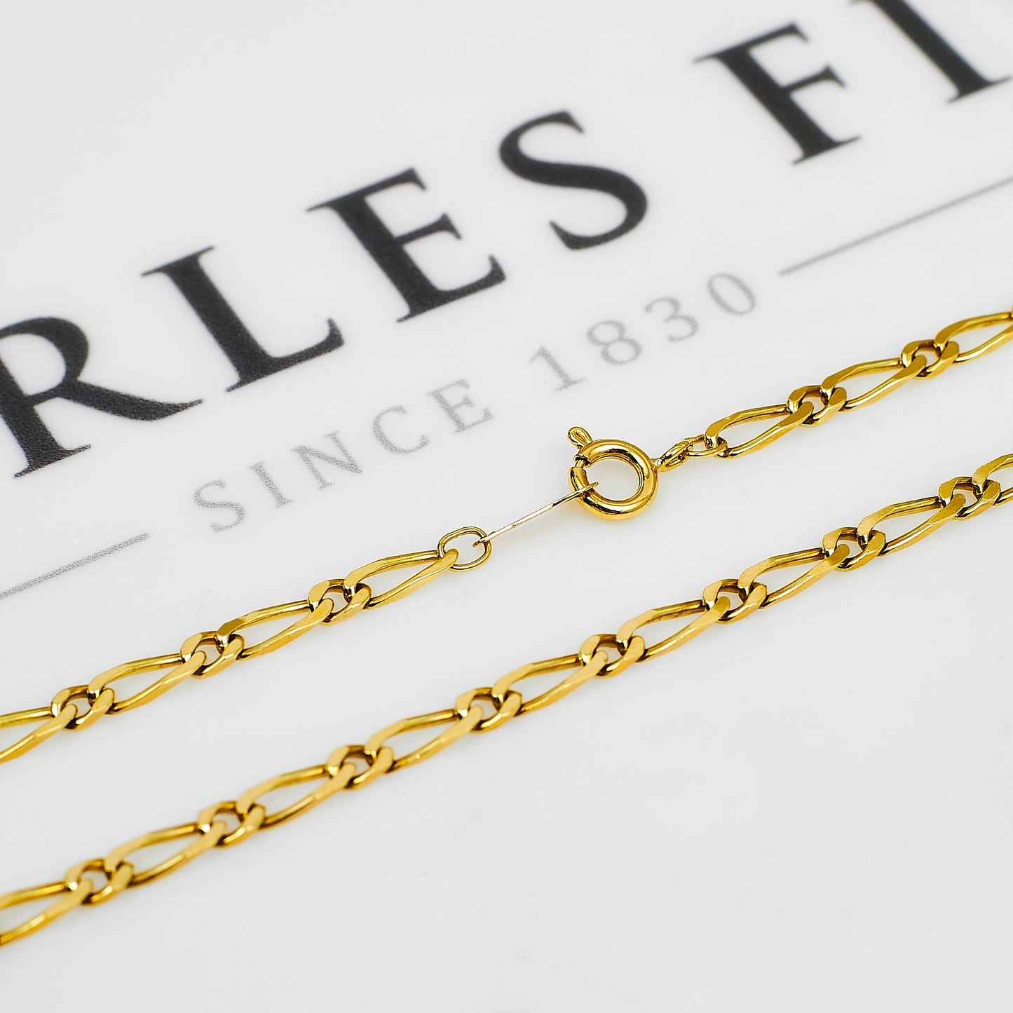 Pre-Owned 9ct Gold Figaro Chain Necklace 24 Inch