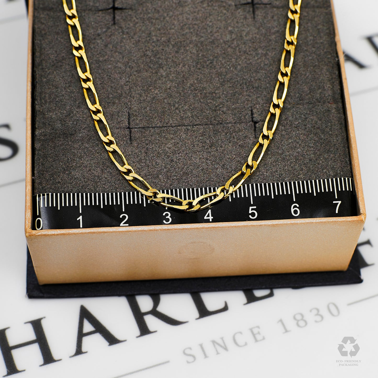 Pre-Owned 9ct Gold Figaro Chain Necklace 24 Inch