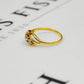 Pre-Owned 9ct Gold 3 CZ Twist Ring Size N