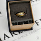 Pre-Owned 9ct Gold 3 CZ Twist Ring Size N