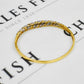 Pre-Owned 9ct Gold & Diamond Twist Hinged Bangle