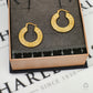 Pre-Owned 14ct Gold Greek Key Creole Hoop Earrings