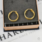 Pre-Owned 14ct Gold Greek Key Creole Hoop Earrings