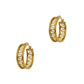 Pre-Owned 14ct Gold Greek Key Creole Hoop Earrings