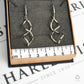 Pre-Owned 9ct White Gold Twist Drop Earrings