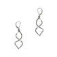 Pre-Owned 9ct White Gold Twist Drop Earrings