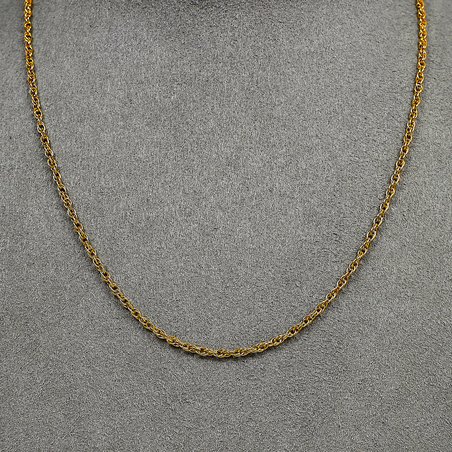 Pre-Owned 9ct Gold Prince Of Wales Chain Necklace 16 Inch
