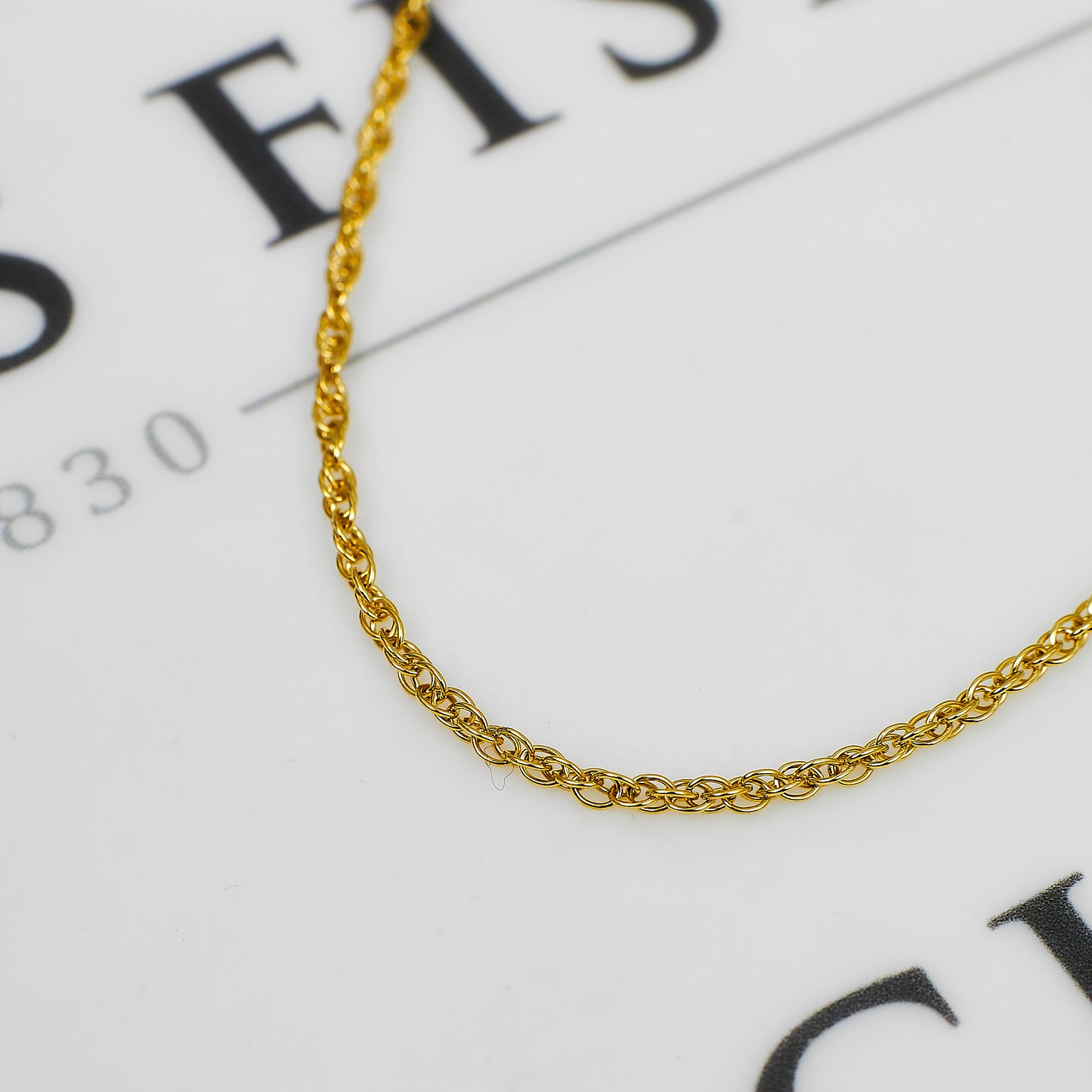 Pre-Owned 9ct Gold Prince Of Wales Chain Necklace 16 Inch