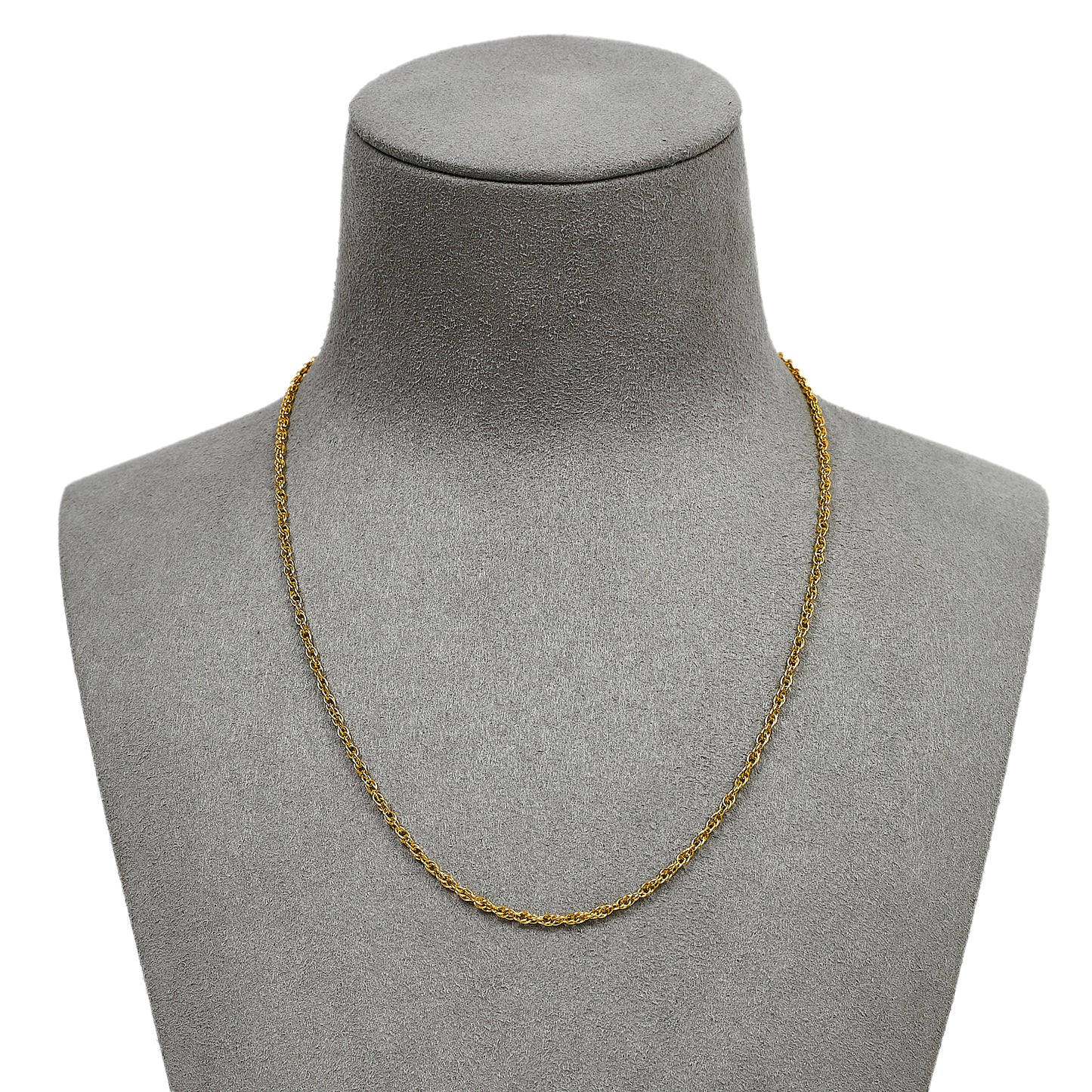 Pre-Owned 9ct Gold Prince Of Wales Chain Necklace 16 Inch