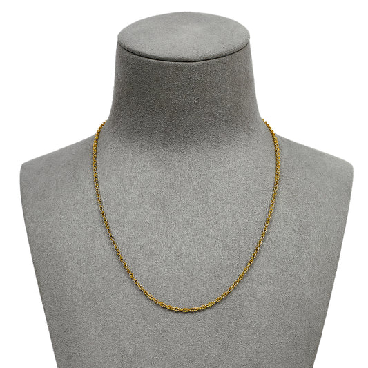 Pre-Owned 9ct Gold Prince Of Wales Chain Necklace 16 Inch
