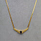 Pre-Owned 9ct Gold Sapphire & Diamond Dress Necklace 16 Inch