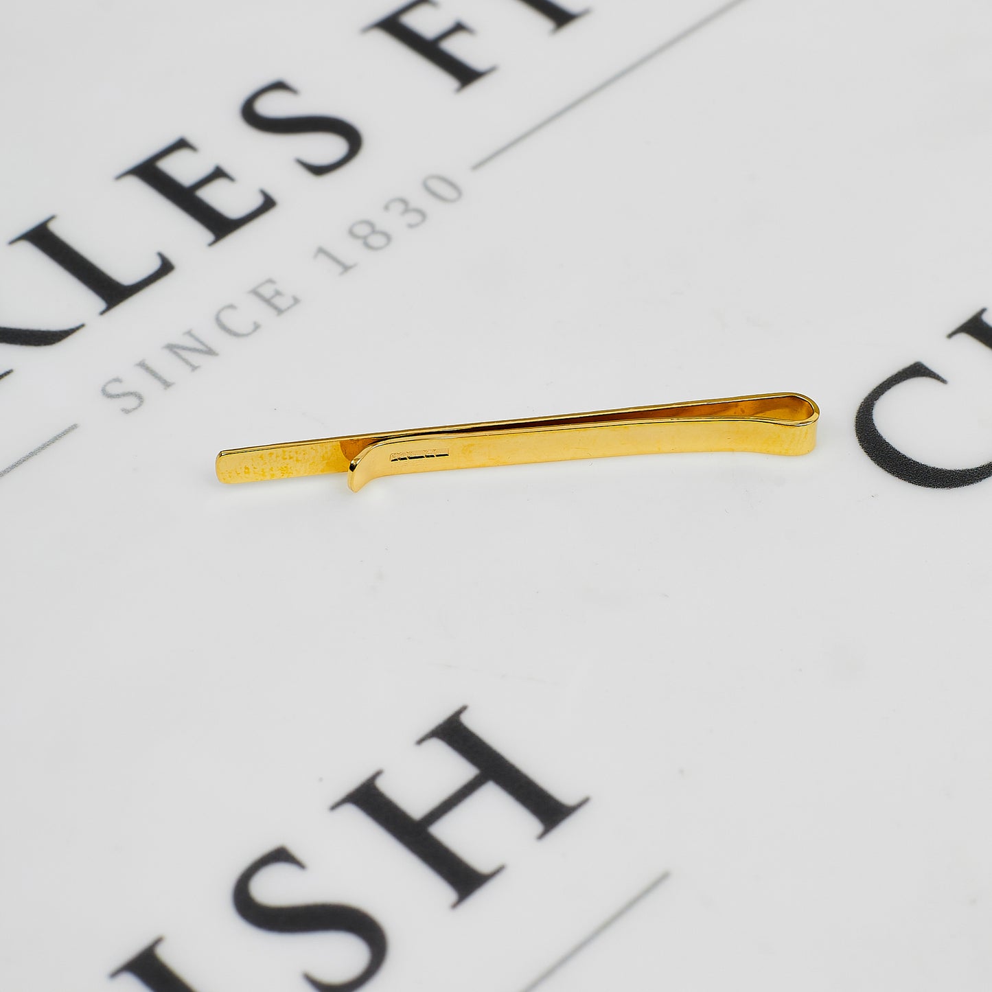 Pre-Owned 9ct Gold Patterned Tie Slide