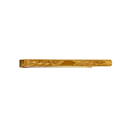 Pre-Owned 9ct Gold Patterned Tie Slide