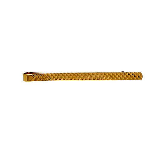 Pre-Owned 9ct Gold Patterned Tie Slide