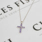 Pre-Owned 18ct White Gold & Tanzanite Cross Pendant & Chain