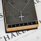 Pre-Owned 18ct White Gold & Tanzanite Cross Pendant & Chain