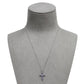 Pre-Owned 18ct White Gold & Tanzanite Cross Pendant & Chain
