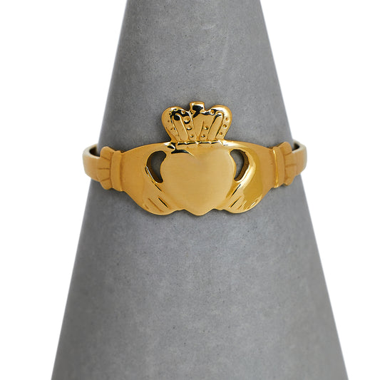 Pre-Owned 9ct Gold Claddagh Ring Size O