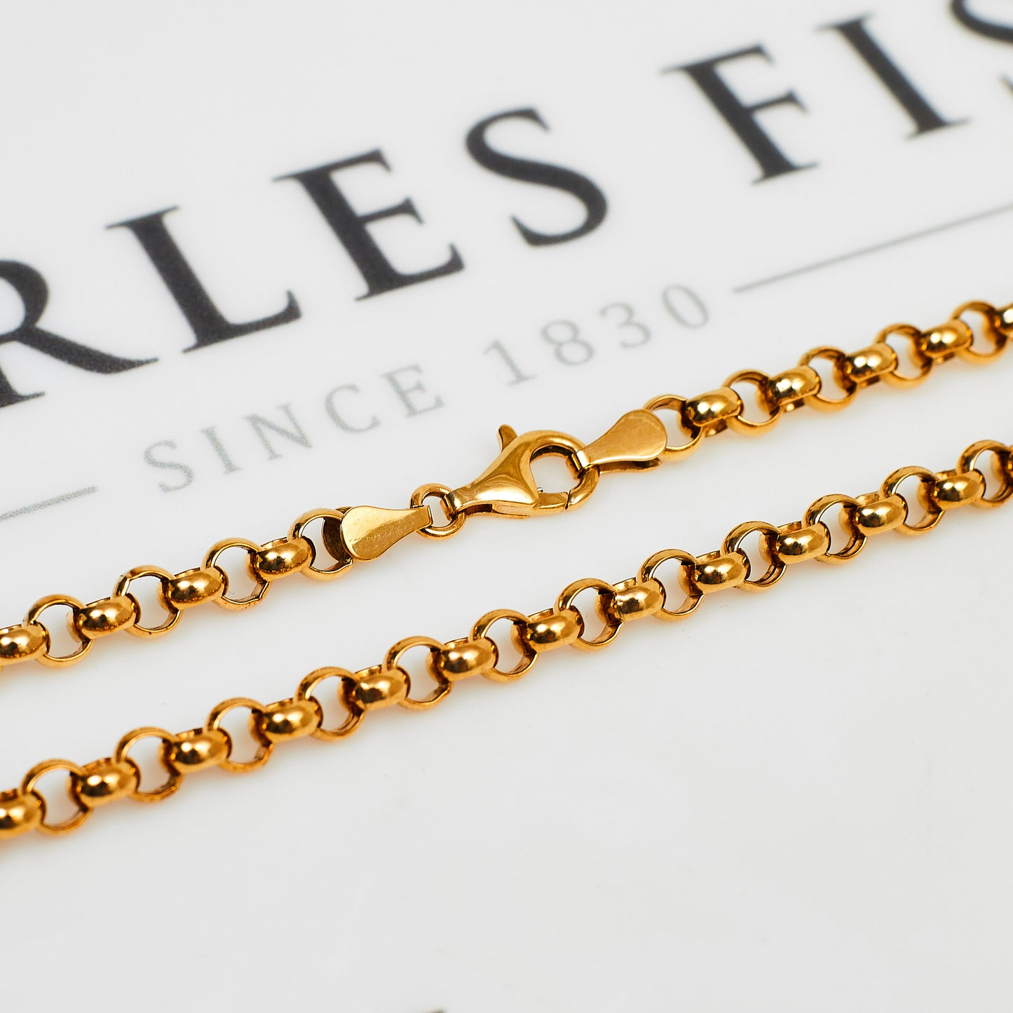 Pre-Owned 9ct Gold Belcher Chain Necklace 20 Inch