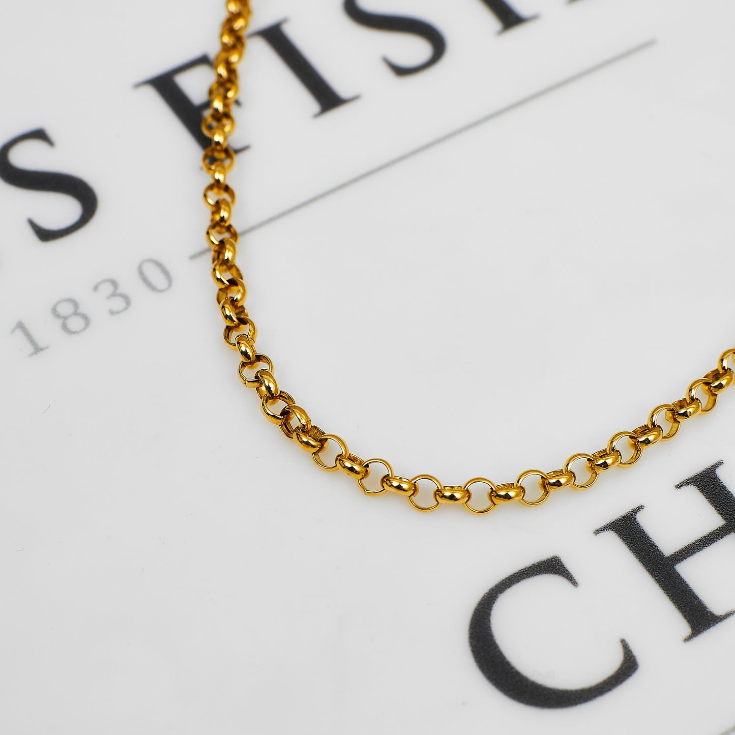 Pre-Owned 9ct Gold Belcher Chain Necklace 24 Inch