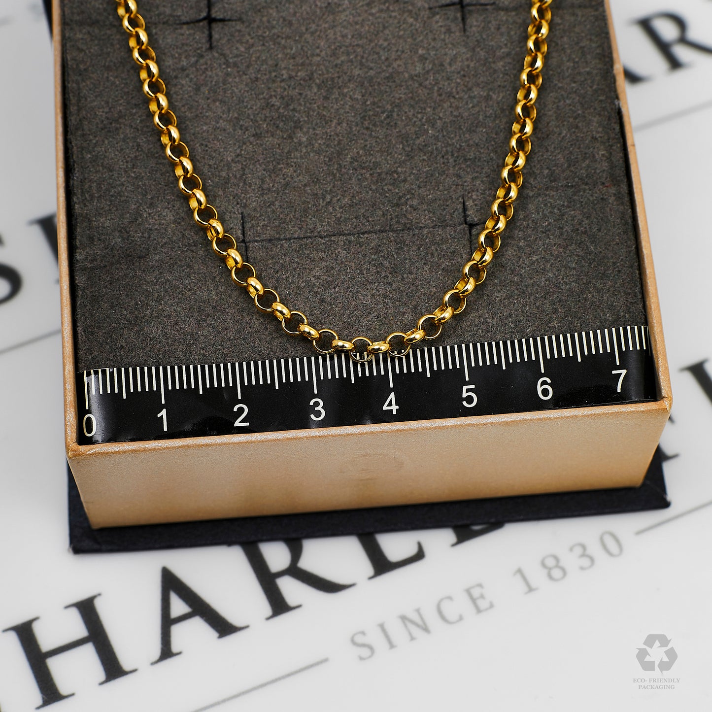Pre-Owned 9ct Gold Belcher Chain Necklace 24 Inch