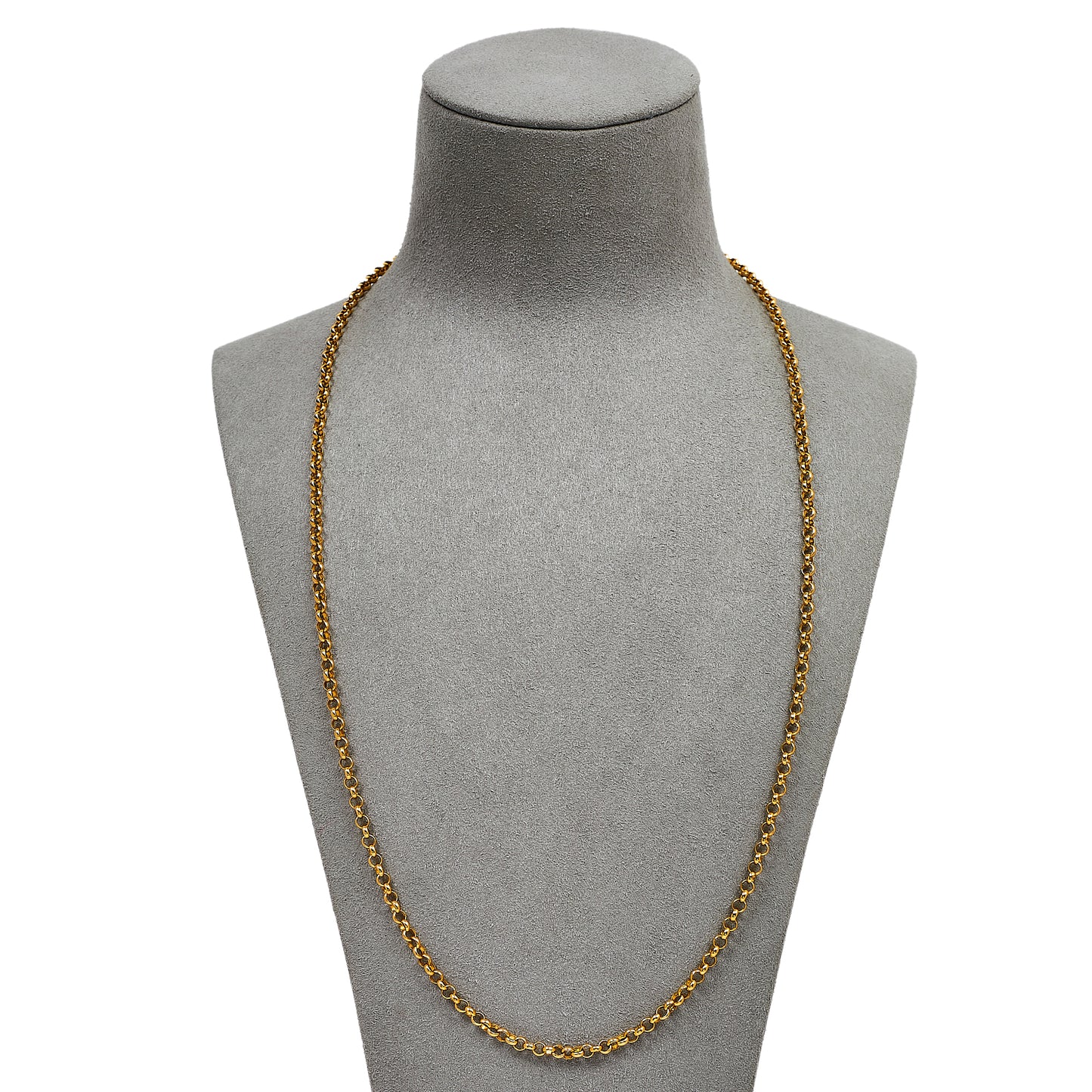 Pre-Owned 9ct Gold Belcher Chain Necklace 24 Inch