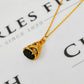Pre-Owned 9ct Gold Onyx Seal Fob Charm