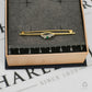 Pre-Owned 9ct Gold Emerald & Diamond Bar Brooch